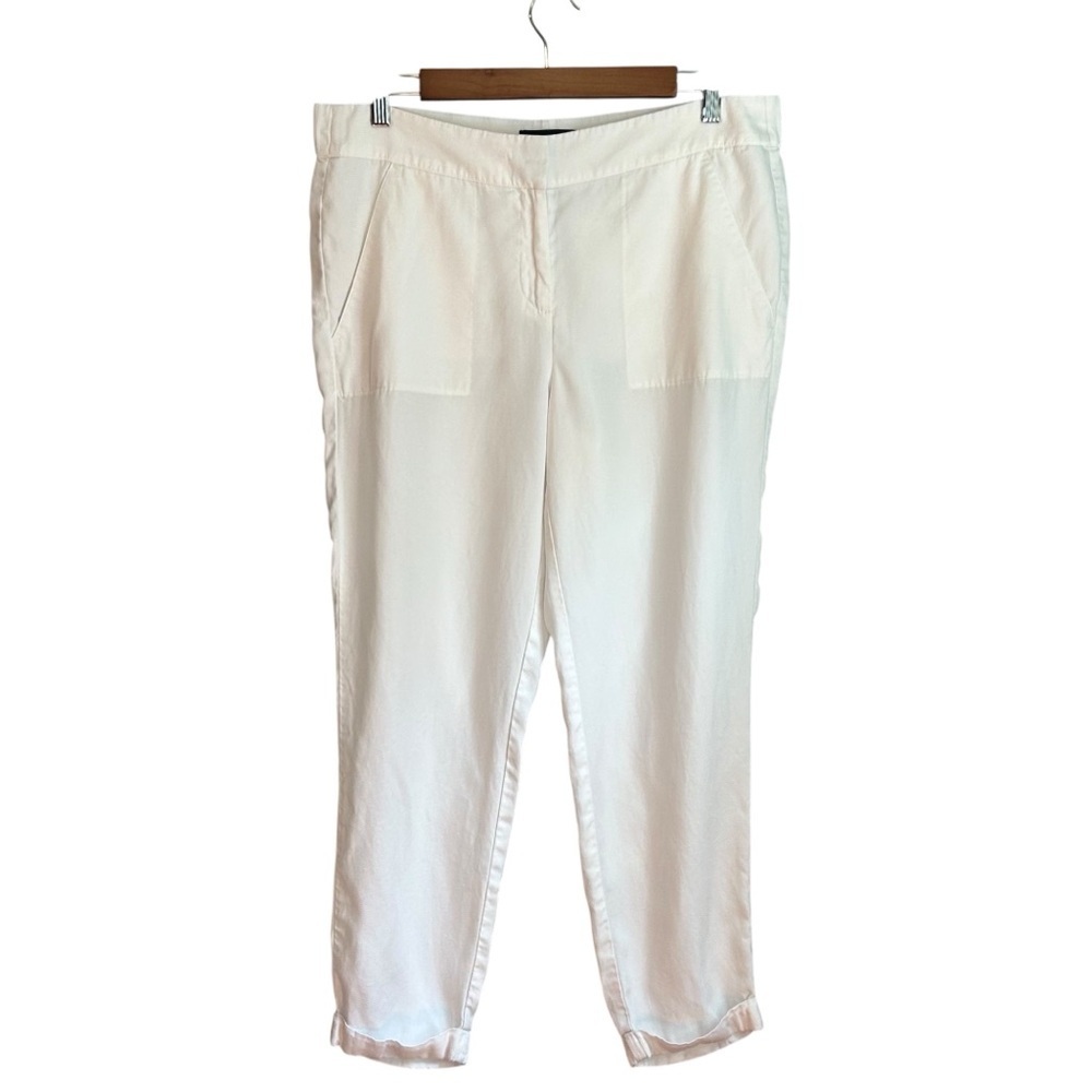 Ann Taylor Cropped Ankle Cuff Lyocell Spring Summer Career Casual Pant Women’s 4